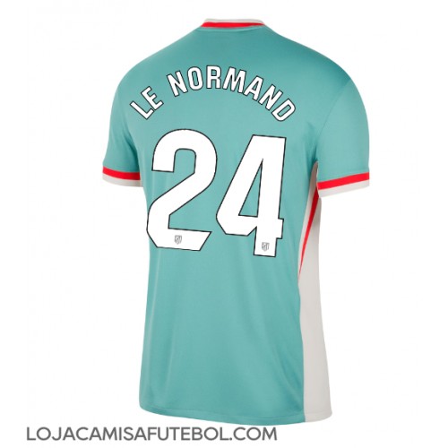 Camisa de Futebol Atletico Madrid Robin Le Normand #24 Equipamento Secundário 2024-25 Manga Curta